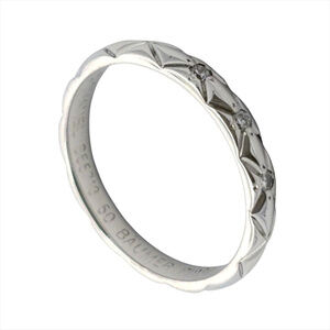 CHANEL Silver Diamond Ring #50